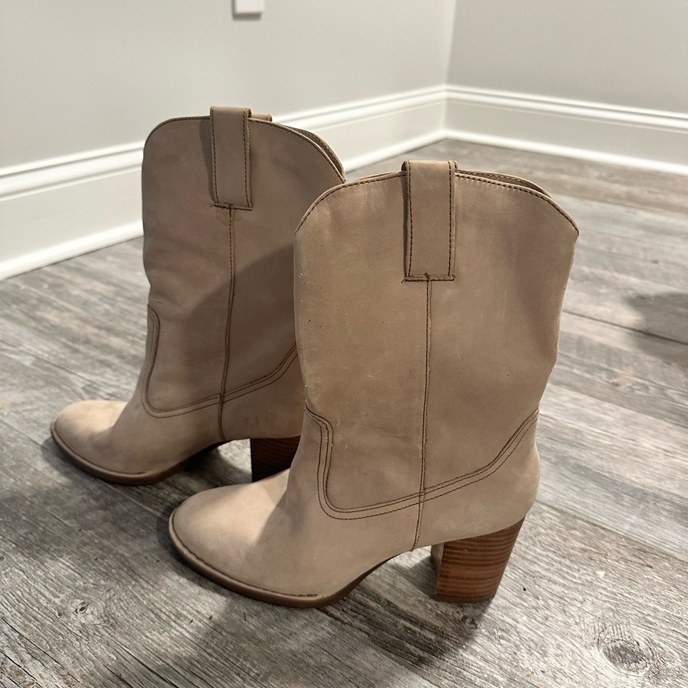 Tan cowboy boots